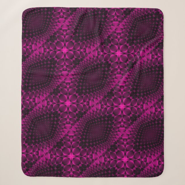 Rosa abstraktes Muster Decke Sherpadecke (Vorderseite)