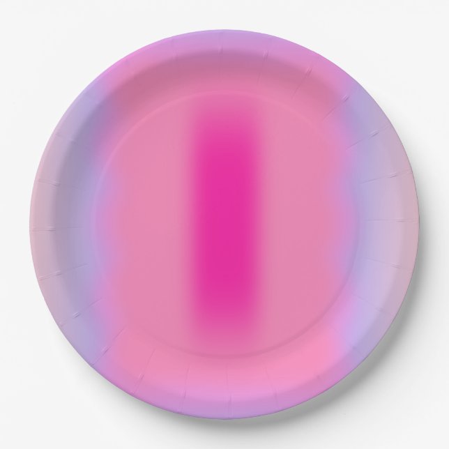 Rosa Abstraktionsneigung Pappteller (Vorderseite)