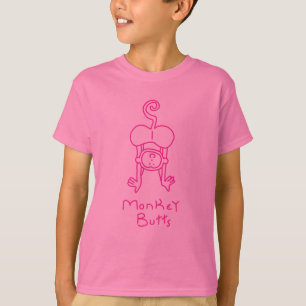 Rosa Affe-Hintern T-Shirt