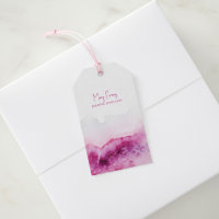 Rosa agate Halskette Display-Karte