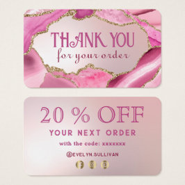 Rosa-agierte Imitate-Folie Discount-Karte