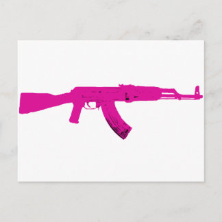 Rosa AK-47 Postkarte