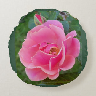 Rosa-Akzent Pillow Rundes Kissen