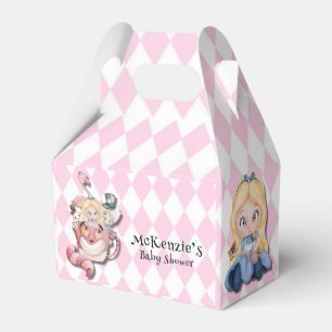Rosa Alice im Wunderland und Friends Babydusche Geschenkschachtel