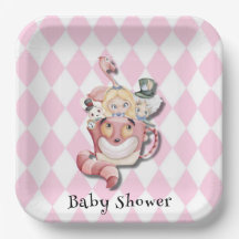 Rosa Alice im Wunderland und Friends Babydusche