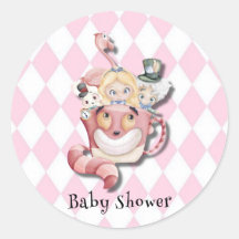 Rosa Alice im Wunderland und Friends Babydusche