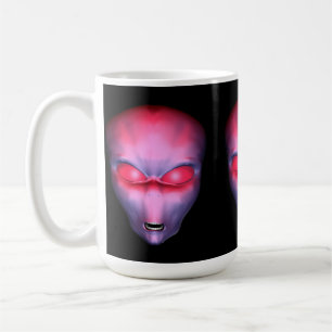 Rosa Alien Head Kaffeetasse