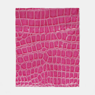 Rosa Alligator Gemusterte Textur Fleecedecke