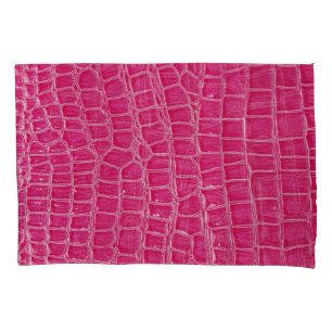 Rosa Alligator Gemusterte Textur Kissenbezug