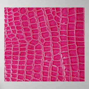 Rosa Alligator Gemusterte Textur Poster
