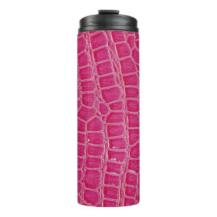 Rosa Alligator Gemusterte Textur Thermosbecher