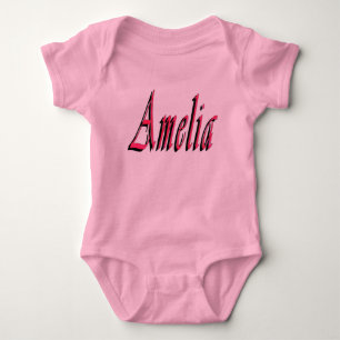 Rosa Amelia Girls Name Logo Baby Bodysuit Strampler