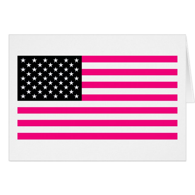 rosa amerikanische Flagge (Vorderseite (Horizontal))