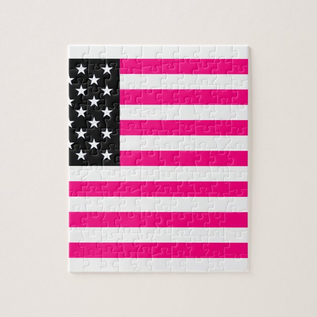 rosa amerikanische Flagge (Vertikal)