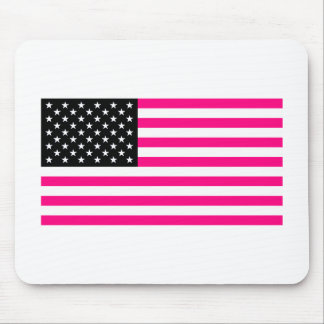 rosa amerikanische Flagge Mousepad