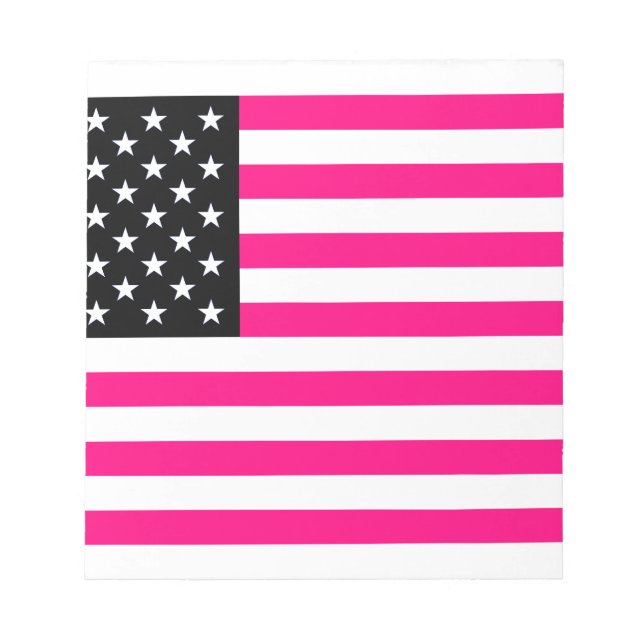 rosa amerikanische Flagge Notizblock (Vorderseite)