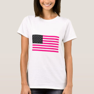 rosa amerikanische Flagge T-Shirt