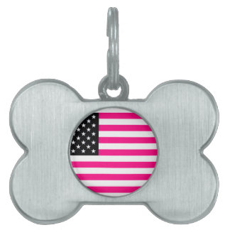 rosa amerikanische Flagge Tiermarke