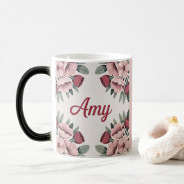 Rosa Amy-Blumen-Morphing-Tasse Verwandlungstasse