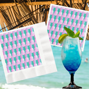 Rosa Ananas Caribbean Blue Serviette