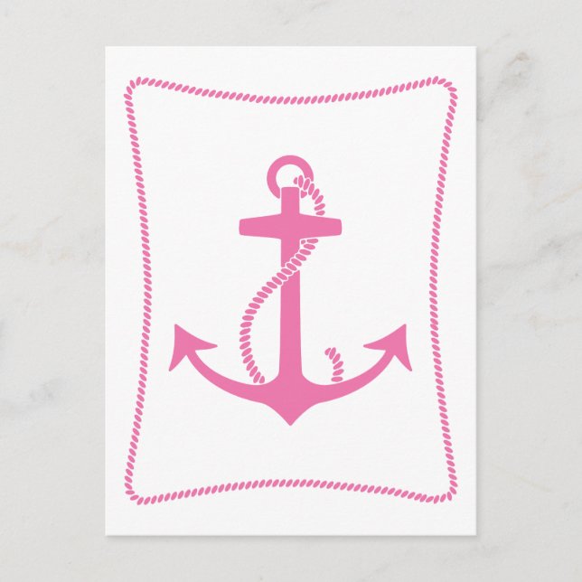 Rosa Anchor Postkarte (Vorderseite)
