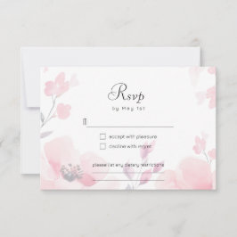 Rosa Anemone Bloral Wedding RSVP Card