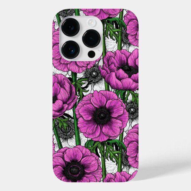 Rosa Anemone Case-Mate iPhone 14 Pro Hülle (Rückseite)
