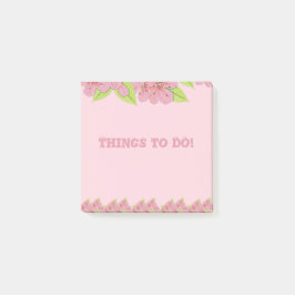 rosa Anemonen Dinge, die rosa Post-It-Notes ausfüh Post-it Klebezettel