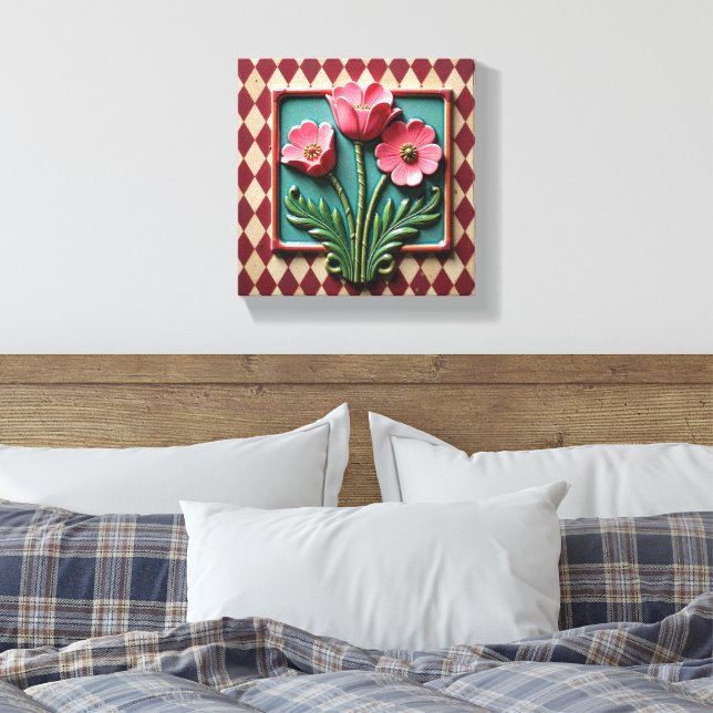Rosa Anemonen von Argyle Leinwanddruck (Insitu (Schlafzimmer))