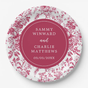 Rosa antike Chinoiserie-Hochzeit Pappteller