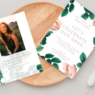 Rosa Antike Rose Foto Universität Grad Einladung