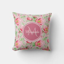Rosa Apfelblüten-Monogramm
