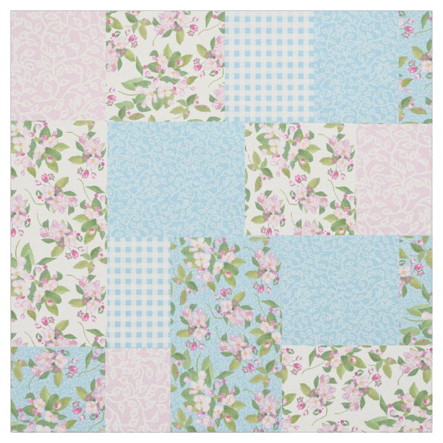 Rosa Apple-Blüte mit Blumen und Stoff (Muster)