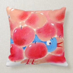 ROSA APPLE-VOGEL-KISSEN KISSEN