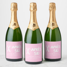 Rosa Apres Ski Junggeselinnen-Abschied Champagne