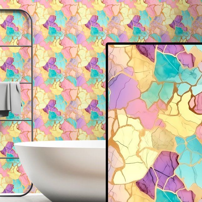 Rosa Aqua Lila & goldmarmoriert Tapete (Von Creator hochgeladen)