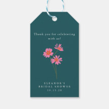 Rosa Aquamarin grüne Blume Boho Custom Brautparty