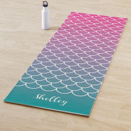 Rosa Aquamarine Gradient Meerjungfrau Yogamatte