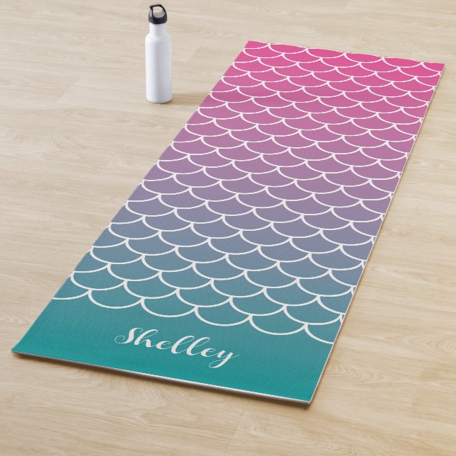 Rosa Aquamarine Gradient Meerjungfrau Yogamatte (Beispiel)