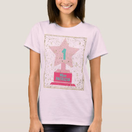 Rosa Aquamarine Trophäe Girly Modern Back to Schoo T-Shirt