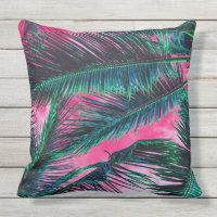 Rosa aquamarine tropische Sommer-Palme-Wedel