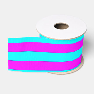 Rosa aquamarines modernes Streifen-Neonmuster Ripsband