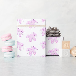 Rosa Aquarell Ballerina Pointe Ballet Geschenkpapier