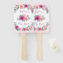 Rosa Aquarell Blume Kinderdusche Personalisiert