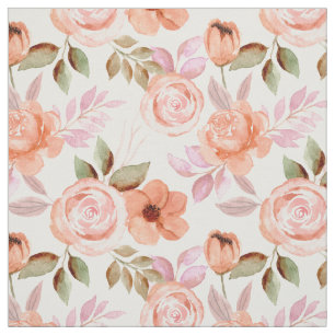 Rosa Aquarell-Blume Stoff