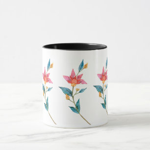 Rosa Aquarell-Blume Tasse