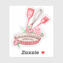 Rosa Aquarell Küche Aufkleber