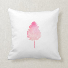 Rosa Aquarell-moderne Baum-Natur Kissen
