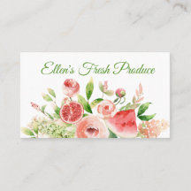 Rosa Aquarell Obst und Blume Bouquet 