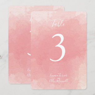 Rosa Aquarell   Tischkärtchen Einladung